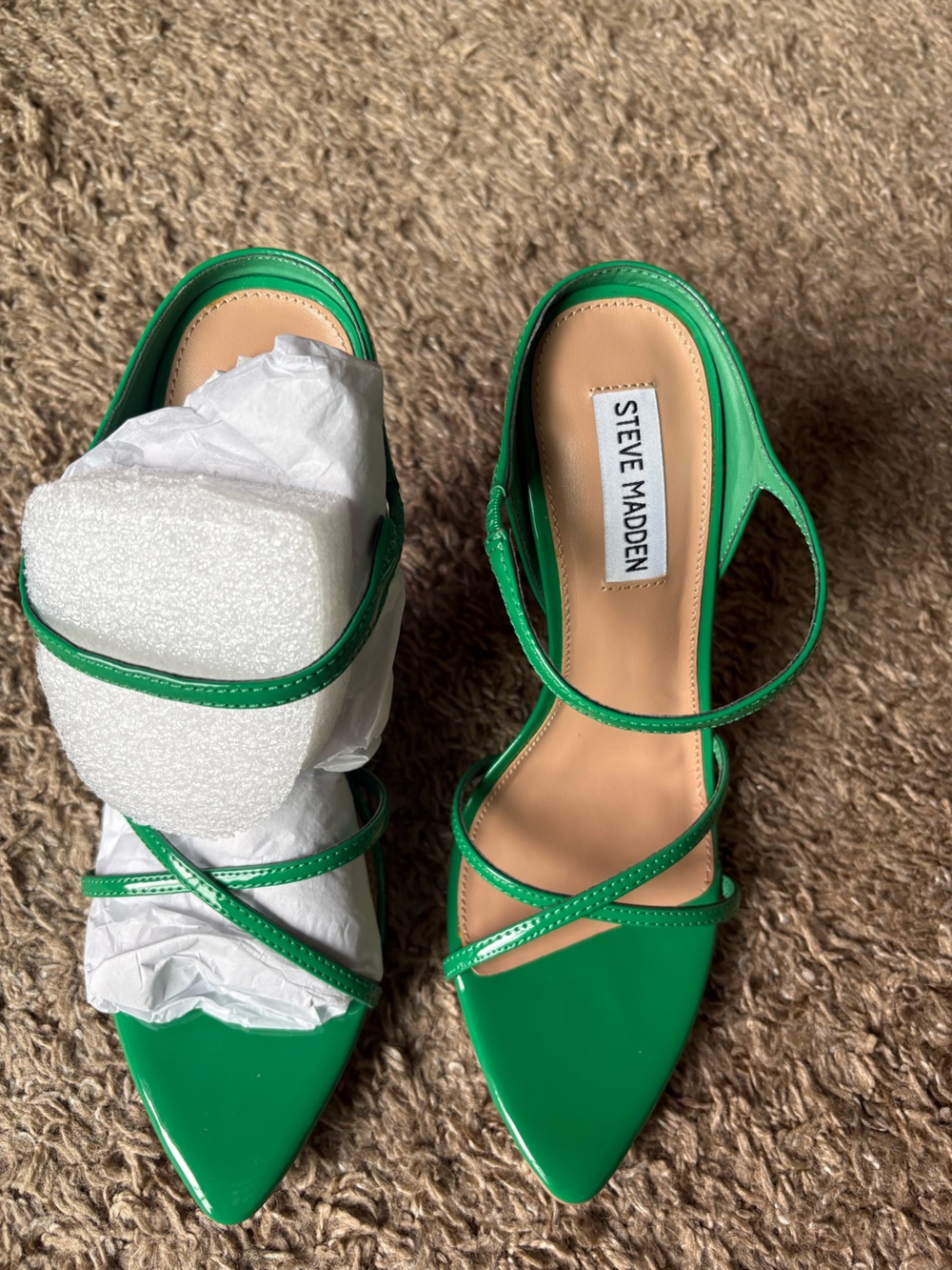 Steve Madden Patent Green Stunner Heels